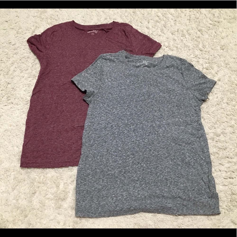 Maroon & Grey Crew Neck Tshirt Set